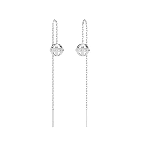 CLARA 925 Sterling Silver Sui Dhaga Threader Earrings Ball