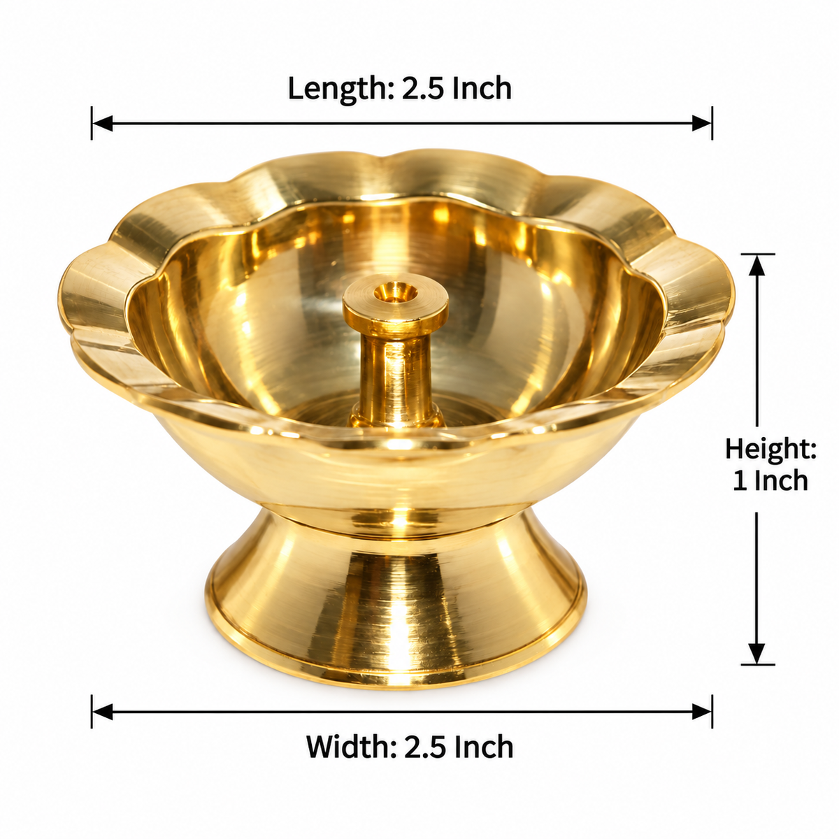 Brass Diya Deepak For Pooja 66gm