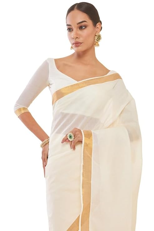 Vasthrlay White Traditional Saree for wedding and party wear styling