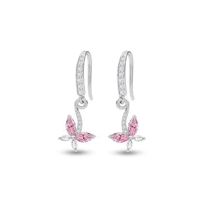 CLARA 925 Sterling Silver Drop Earrings Butterfly