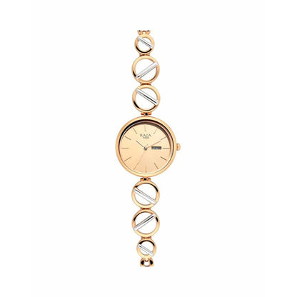 Titan Raga Viva Rose Gold Dial Women Watch With Metal Strap-NS2644KM02