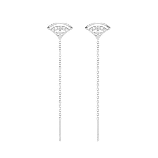 CLARA 925 Sterling Silver Sui Dhaga Threader Earrings Aria