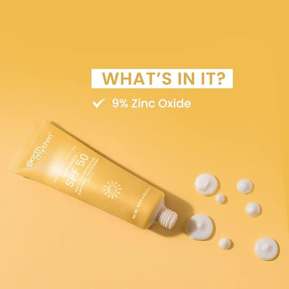 Earth Rhythm Matte Mineral Sunscreen SPF 50 with 9% Zinc Oxide PA+++ - PUSHMYCART