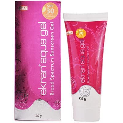 KLM Ekran Aqua Gel Broad Spectrum Sunscreen Gel SPF 30 UVA/UVB PA+++ Protection 50gm