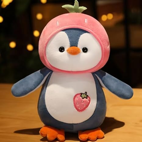SCOOBA Baby Penguin Soft Toy 25 cm (Strawberry) - PUSHMYCART