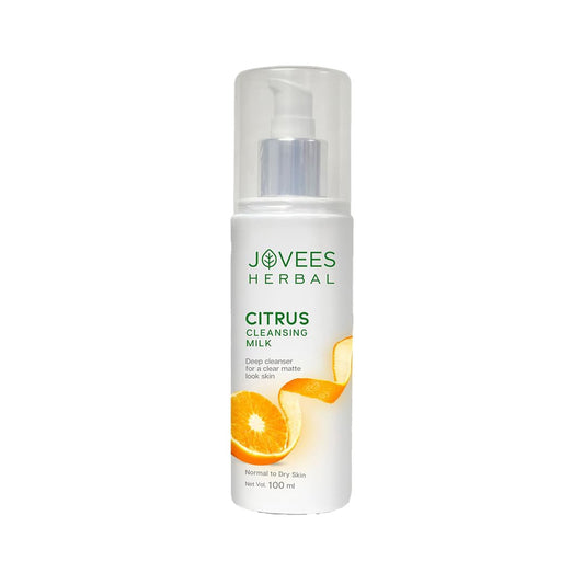 Jovees Herbal Citrus Cleansing Milk with Lemon Peel Extract Almond Coconut Oil