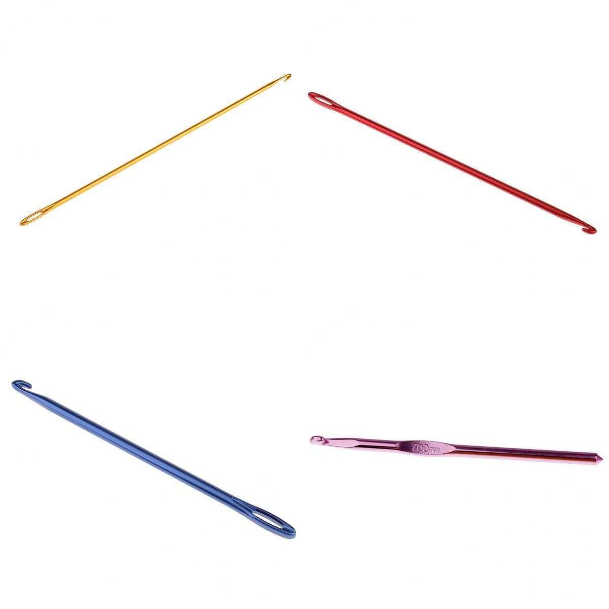 4 Pcs Afghan Crochet Hook Knitting Needle Hand Knit Tool with Hole 4 Sizes - image 1