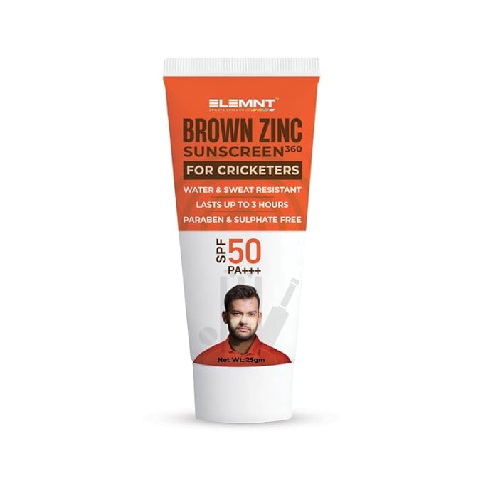 ELEMNT Brown Zinc Sunscreen | SPF 50 Zinc Suncream| Broad Spectrum PA+++ with Aloe Vera