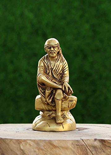 Brass Sai Baba God Idol Statue 470g - PUSHMYCART