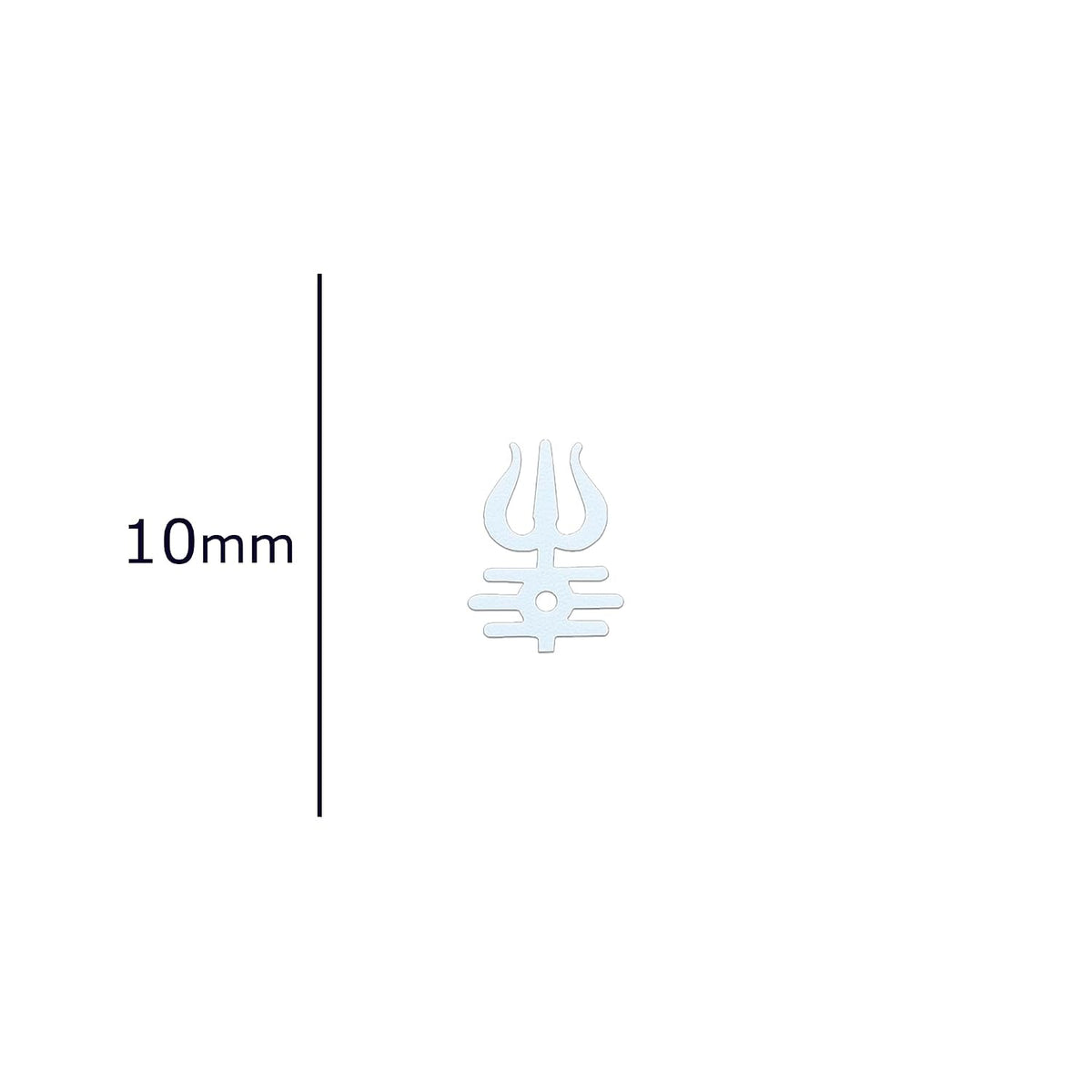 Comet Busters White Trishul Tripund Tilak Bindis 10 mm 12 Bindis