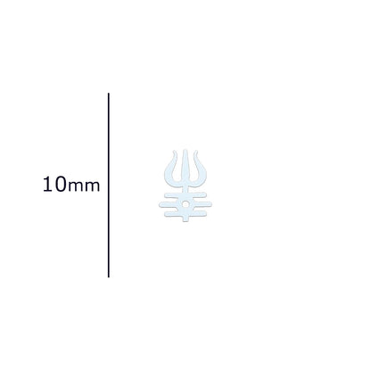 Comet Busters White Trishul Tripund Tilak Bindis 10 mm 12 Bindis