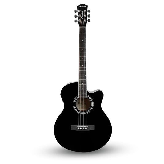 Kadence Frontier 40 Inch Electro Acoustic Guitar Black with Pickup and 3 Band EQ