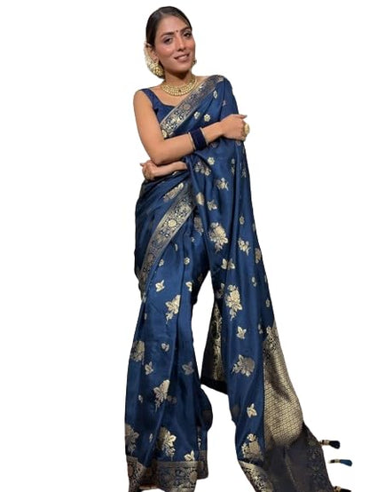 Vasthrlay Classic Kanjivaram Border Saree for festive ethnic occasions