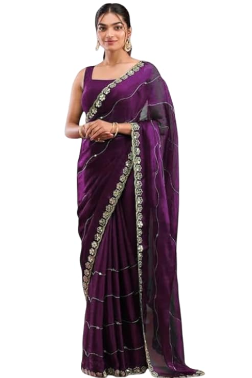 Vasthrlay Green Ethnic Embroidery Saree for festive ethnic occasions