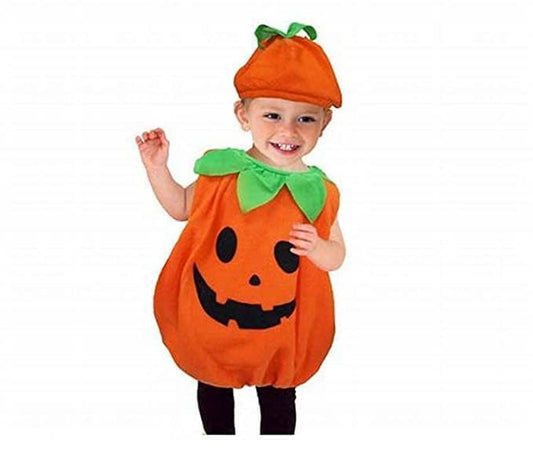 Chrisley Kids Pumpkin Costume with Hat Halloween Fancy Dress Unisex