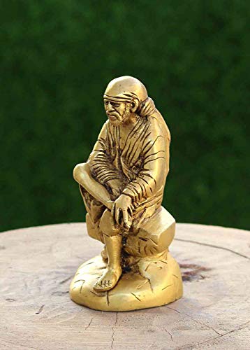 Brass Sai Baba God Idol Statue 470g - PUSHMYCART