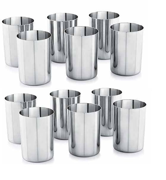 Stainless Steel Water Drinking Glasses Set