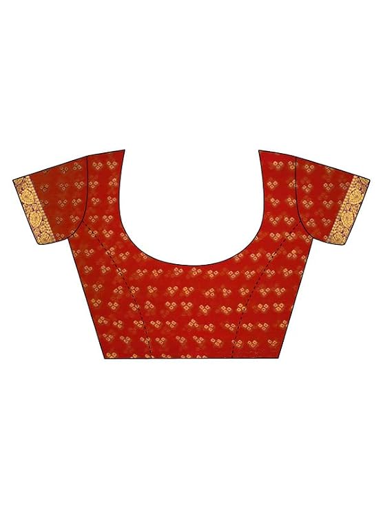 Vasthrlay Orange saree with Bandhani styling and Chiffon look