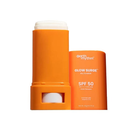 Earth Rhythm Glow Sunscreen Stick SPF 50 PA++++ with Vitamin C Zinc Oxide Vitamin E 