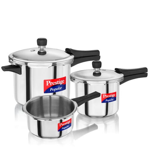 Prestige Stainless Steel Pressure Cooker 4.5 L Combo