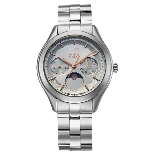 Xylys Swiss Quartz Blue Dial Silver Stainless Steel Strap Watch For Women - image 1