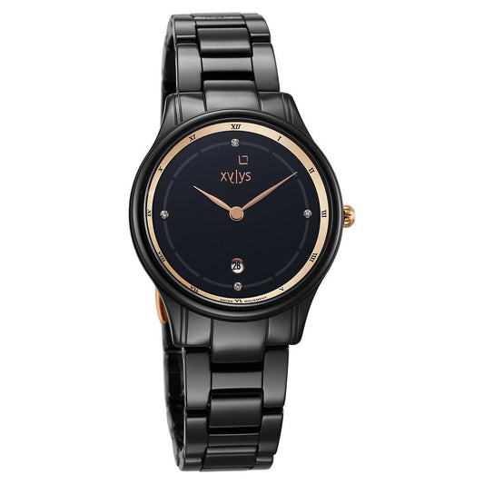 Xylys Swiss Analog with Date Black Ceramic Strap and Dial Watch For Women - image 1