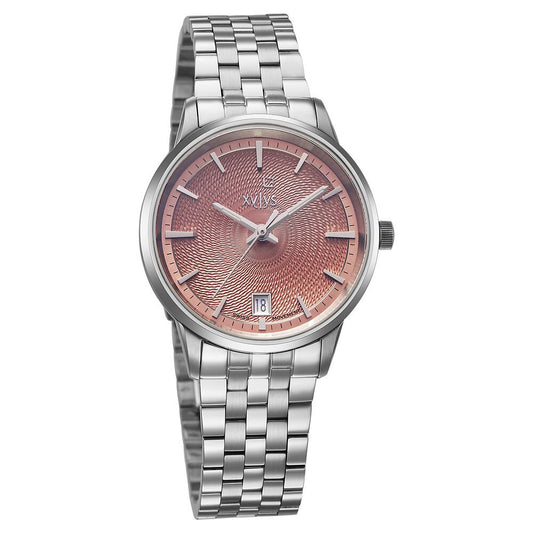 Xylys Swiss Quartz Pink Dial Silver Stainless Steel Strap Watch For Women