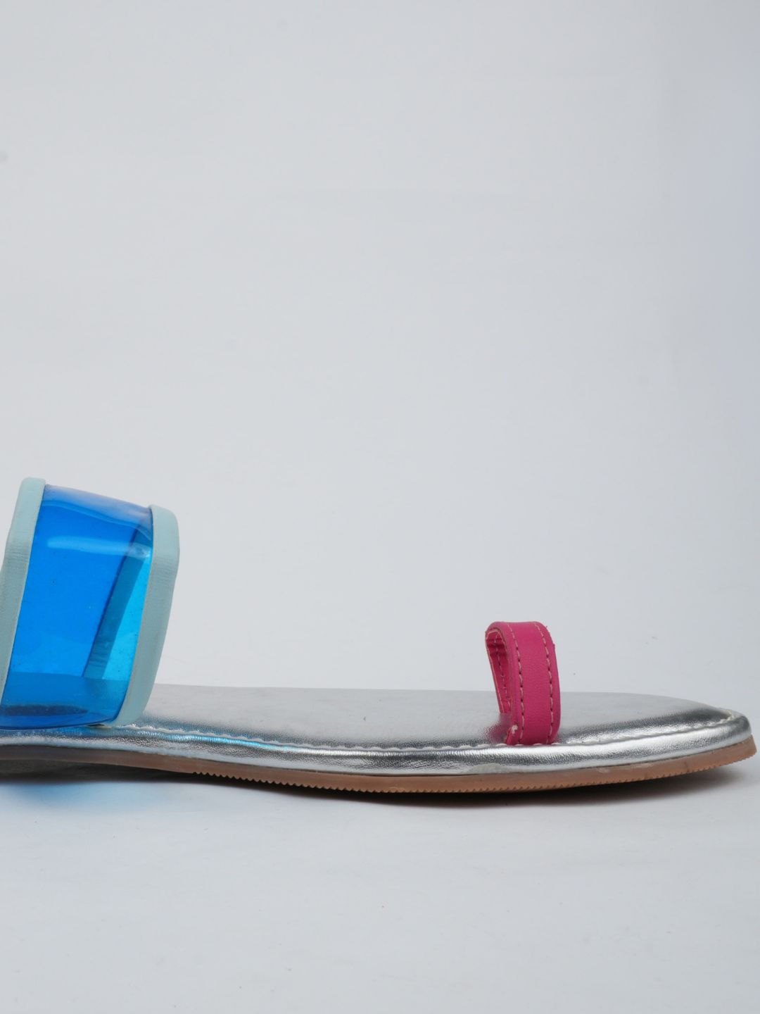 Dhaga Aqua Pop Beach Flat Kolhapuri for Women