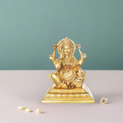 Brass Laxmi Ji Statue 3.38Kg - PUSHMYCART