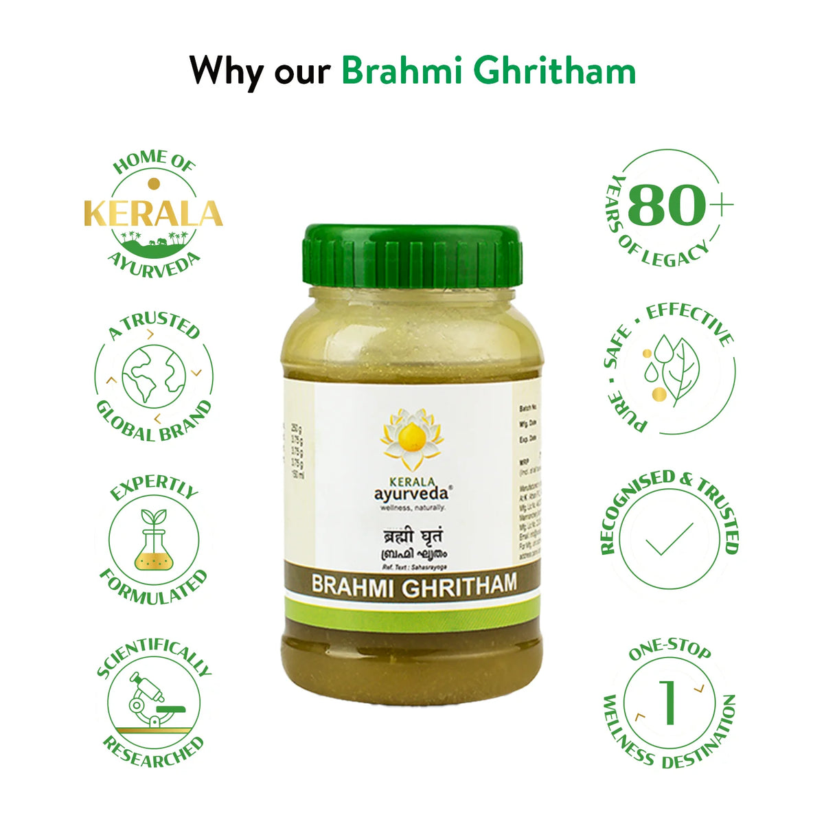 Kerala Ayurveda Brahmi Ghritham - PUSHMYCART