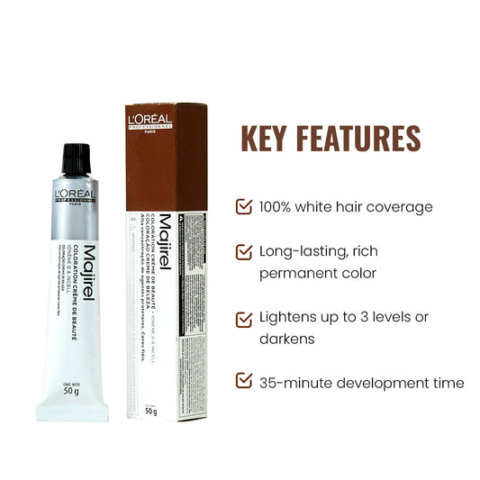 L'Oreal Professionnel Majirel 6.34 Dark Blonde With Gold Copper Permanent Hair Colour 50ml - view 2