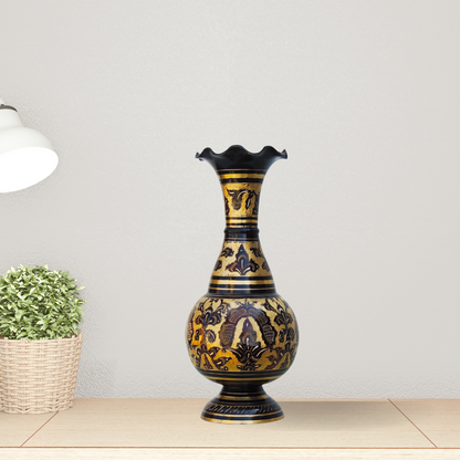 Brass Home And Garden Flower Pot Vase 1.075Kg - PUSHMYCART
