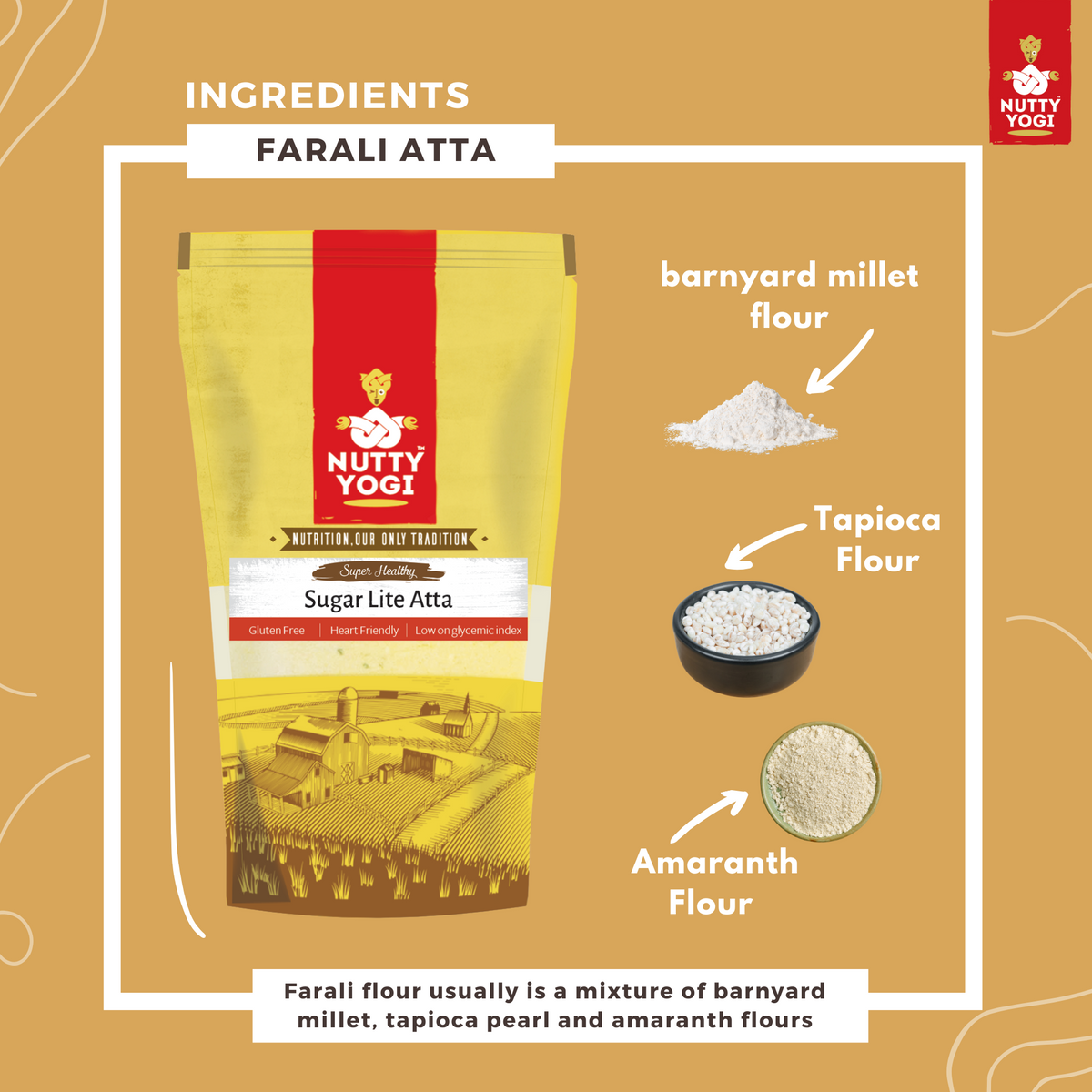 Nutty Yogi Farali Atta Vrat Ka Atta 800g