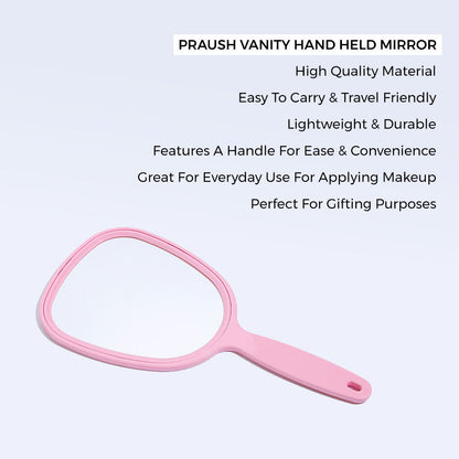 Praush Pink Vanity Handheld Mirror