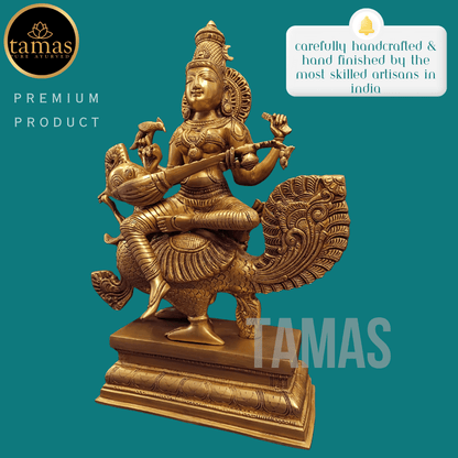 Tamas Brass Saraswati Maa Statue - PUSHMYCART