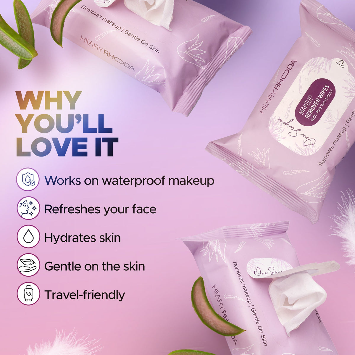 Hilary Rhoda One Swipe Makeup Remover Wipes - view 4