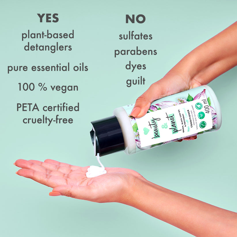 Love Beauty And Planet Onion Blackseed and Patchouli Conditioner - PUSHMYCART
