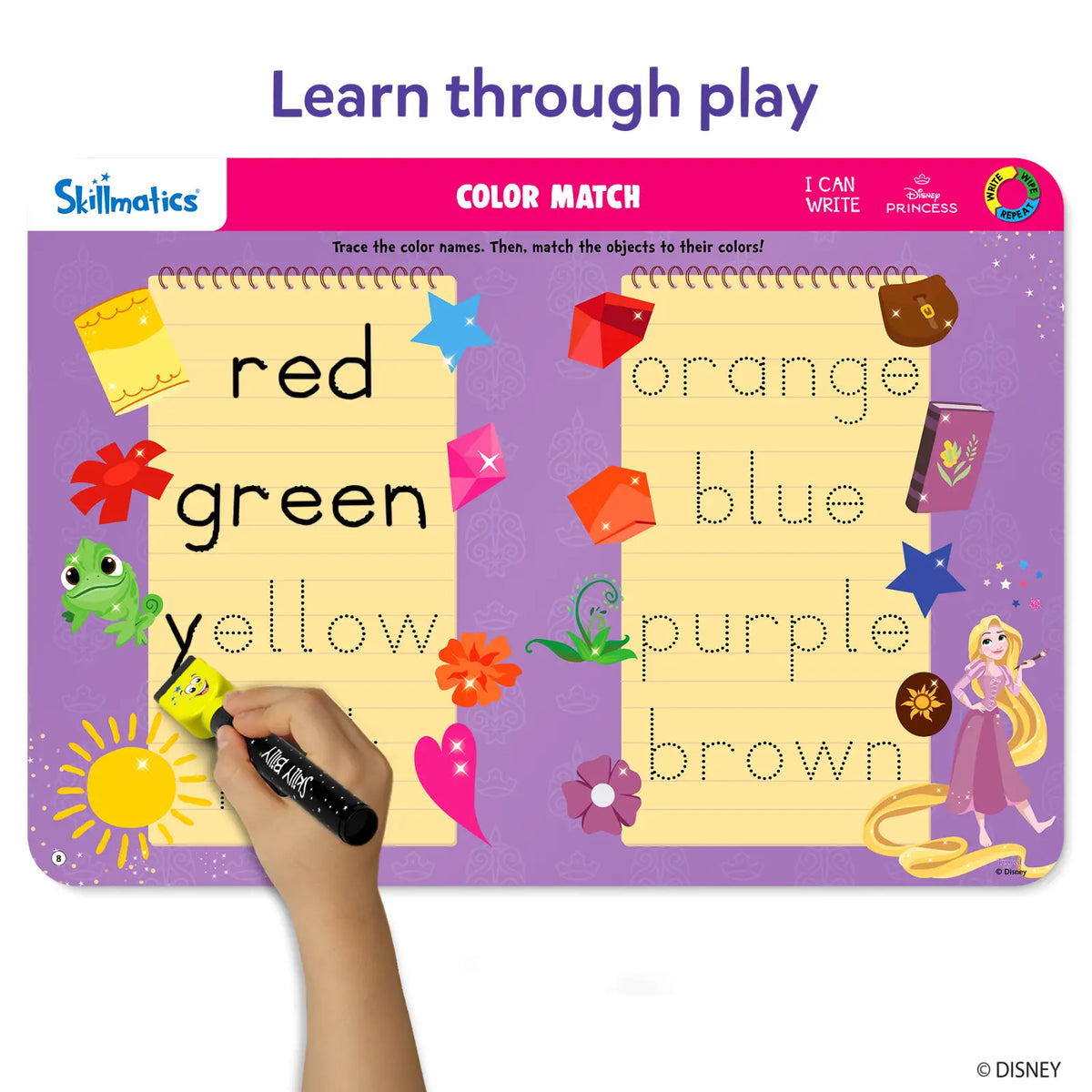 Skillmatics I Can Write Disney Princess Reusable Activity Mats Ages 3 to 6