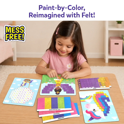 Skillmatics Felt Fun Unicorns and Princesses Reusable 3D Craft Kit Ages 3 to 8