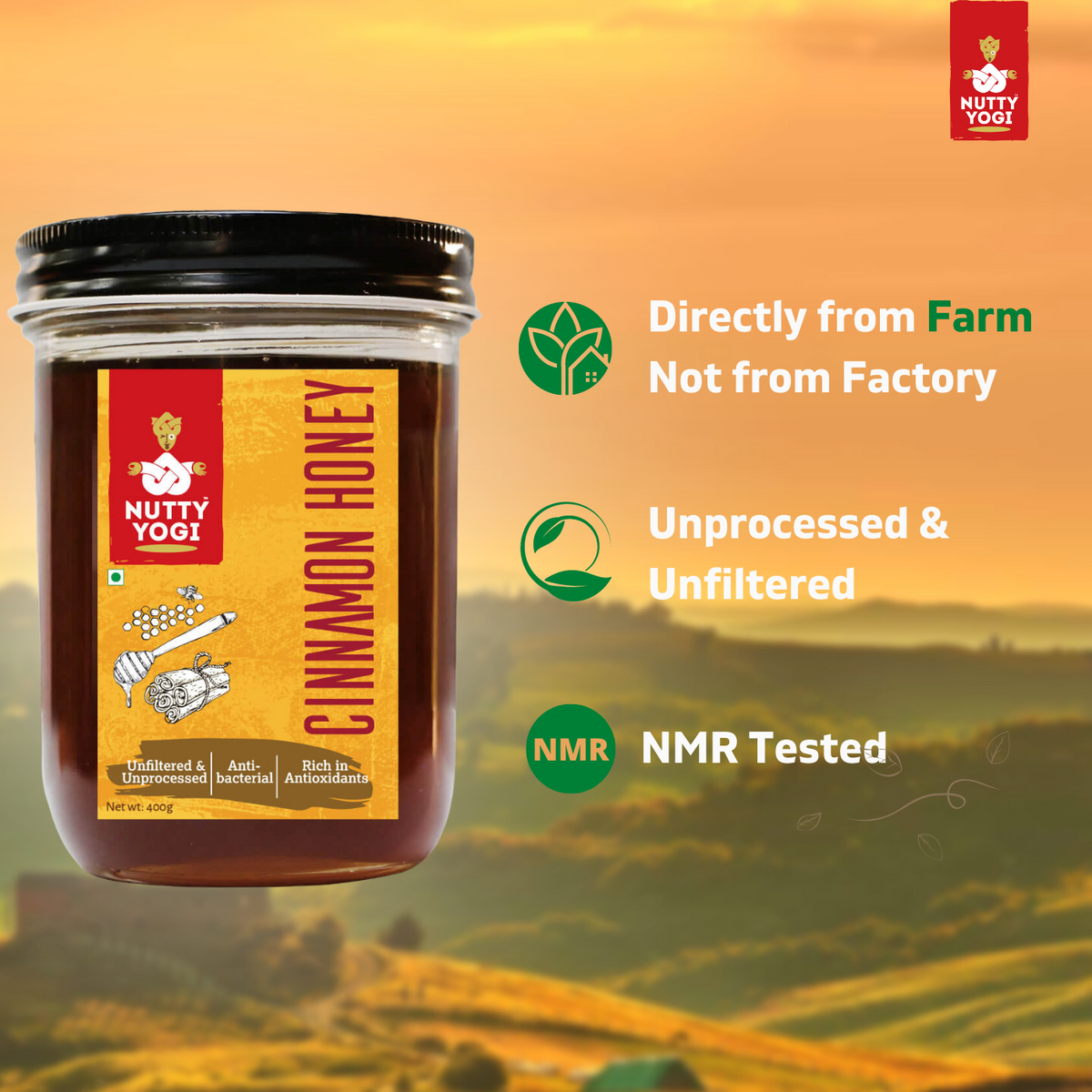 Nutty Yogi Cinnamon Honey 500gm