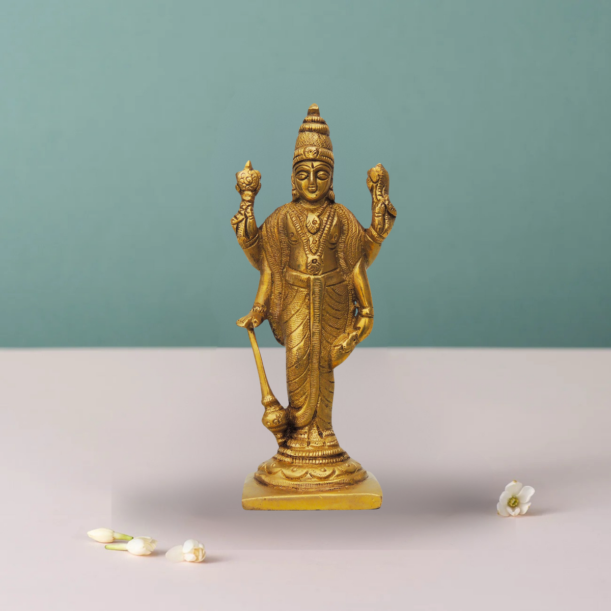 Brass Vishnu Ji Statue 0.23Kg - PUSHMYCART