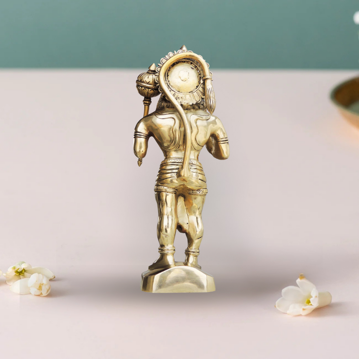 Brass Hanuman Ji Statue 5.32Kg - PUSHMYCART
