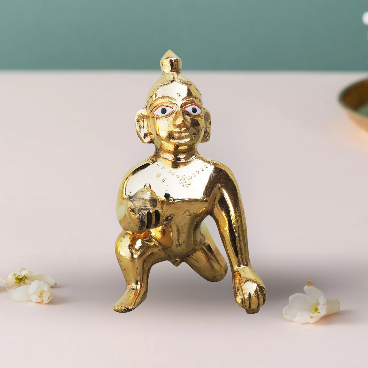 Brass Laddu Gopal God Idol Statue 0.2Kg - PUSHMYCART