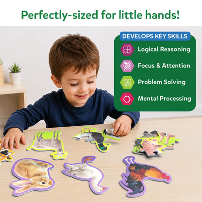 Skillmatics Step By Step Puzzle Farm Animals Ages 3 and Up