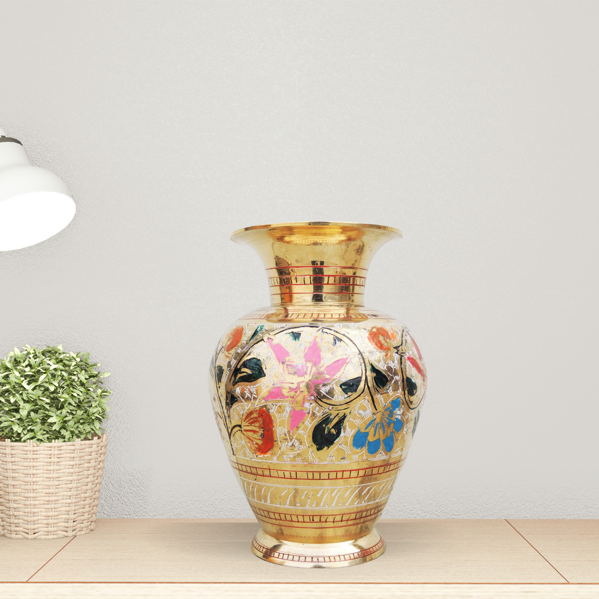 Brass Home Flower Pot 0.625Kg - PUSHMYCART