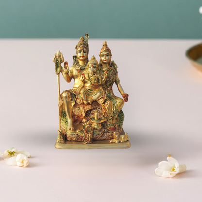 Brass Shiv Parivar Statue | Shiv Family Murti 15.12Kg - PUSHMYCART