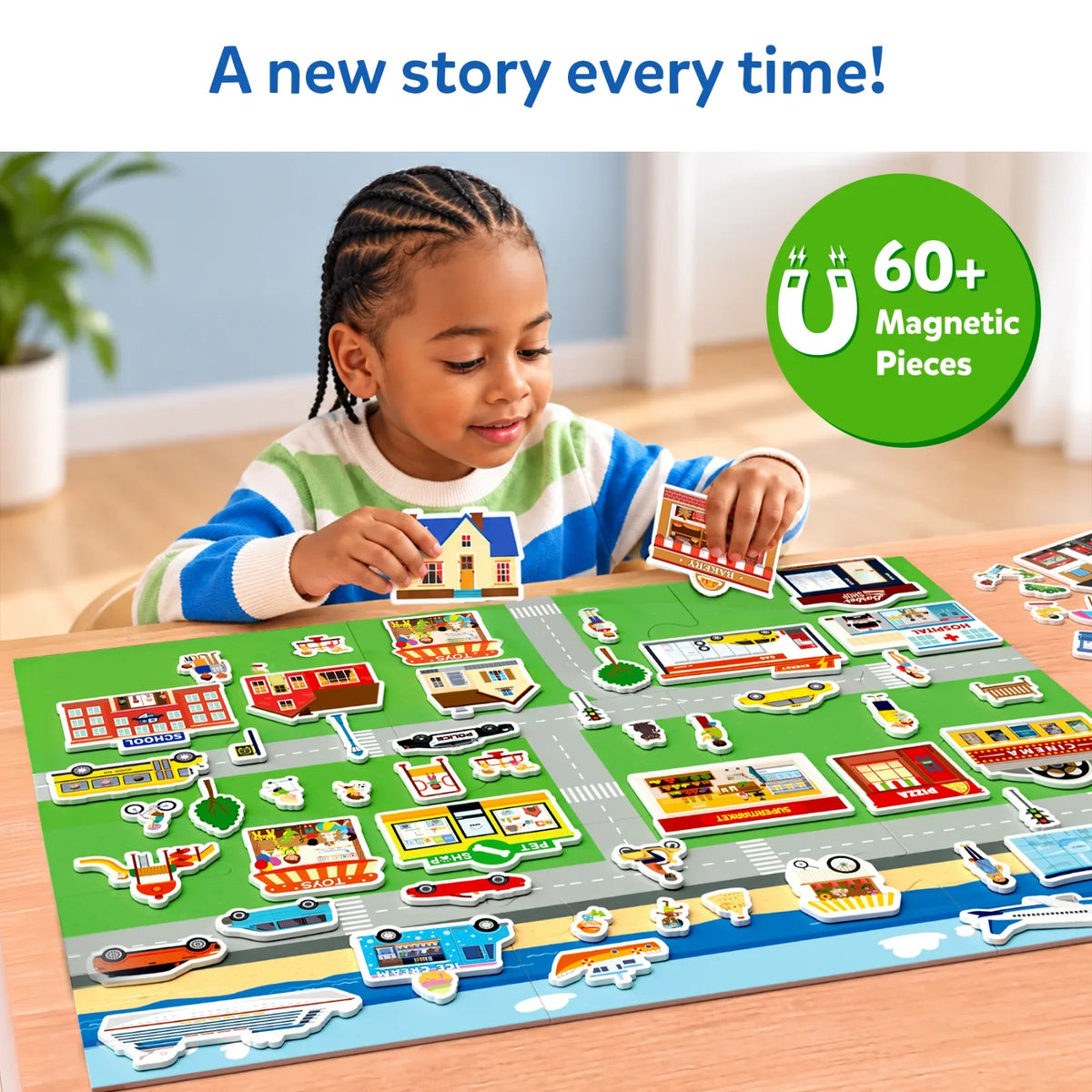 Skillmatics Magnetopia Design Your Own City Interactive Pretend Play Set Ages 3 to 7