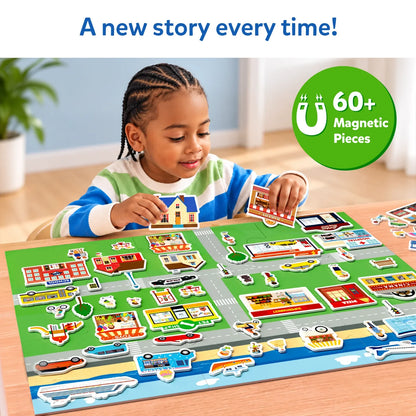 Skillmatics Magnetopia Design Your Own City Interactive Pretend Play Set Ages 3 to 7