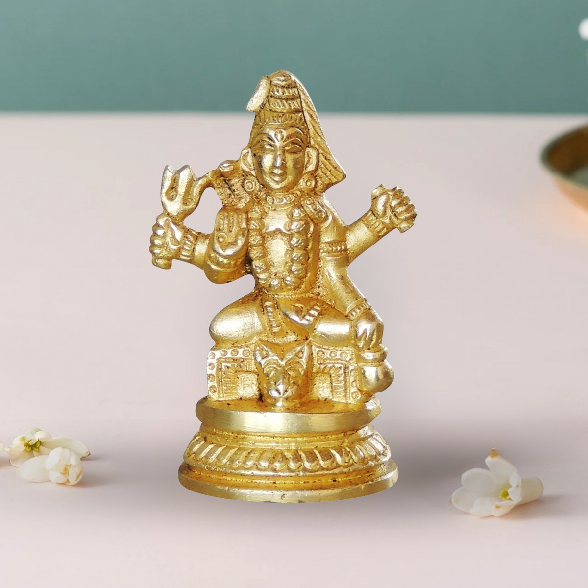 Brass Shiv Ji Idol Statue 0.14Kg - PUSHMYCART