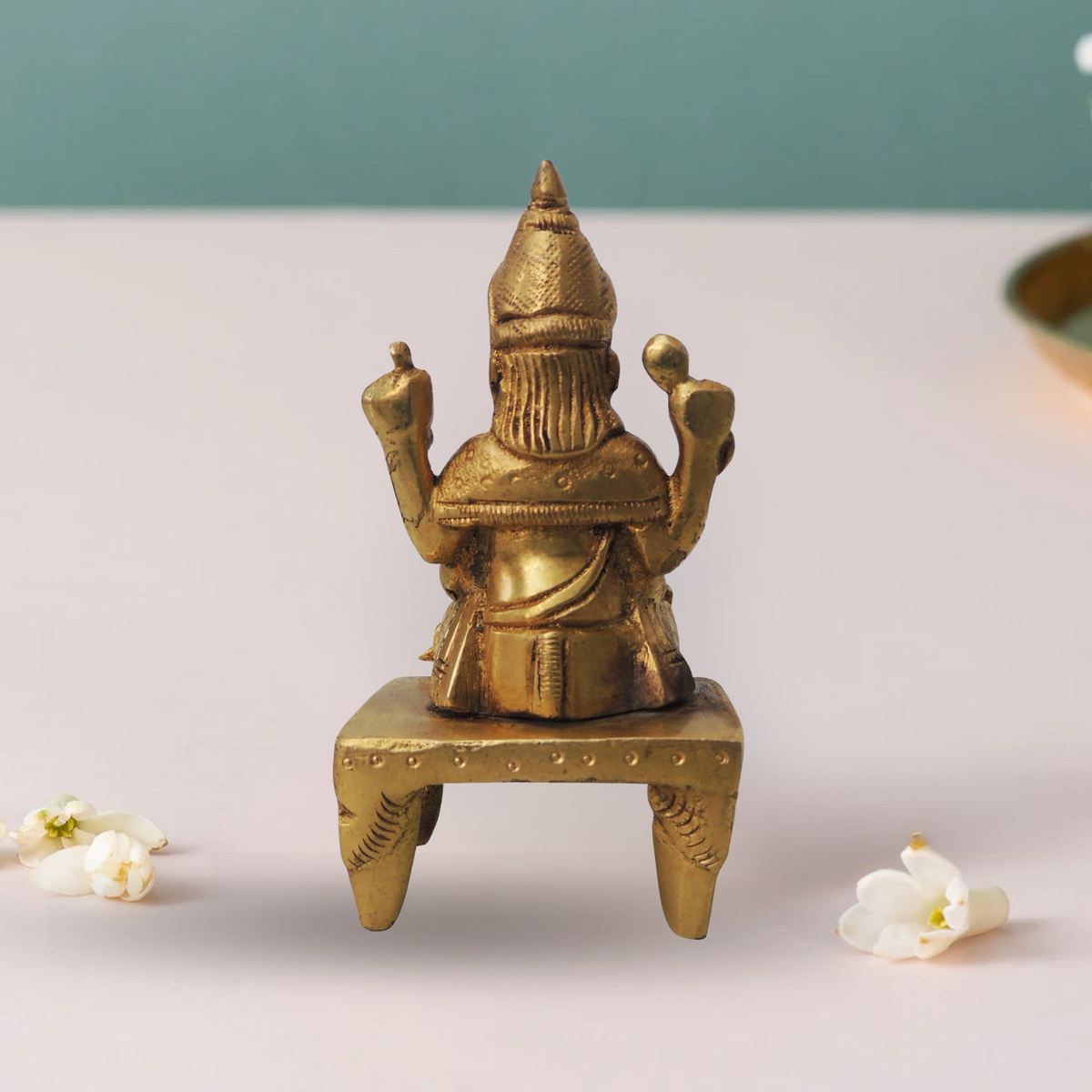 Brass Vishwakarma Statue 0.4Kg - PUSHMYCART